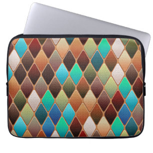 Colorful Diamond Pattern Laptop Sleeve