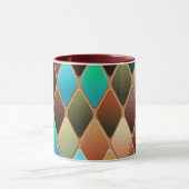 Colorful Diamond Pattern Mok (Midden)