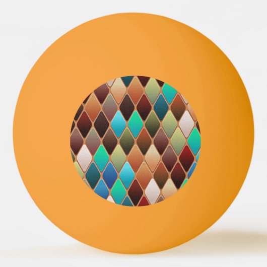 Colorful Diamond Pattern Pingpongballen (Voorkant)