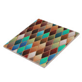 Colorful Diamond Pattern Tegeltje (Zijkant)