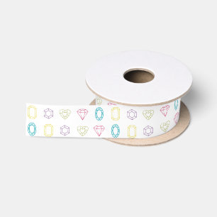 Colorful Diamonds Pattern Ribbon Lint