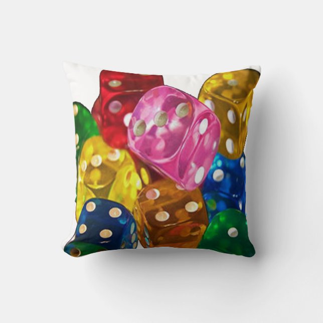 Colorful Dice 2 Sided Pillow Kussen (Voorkant)