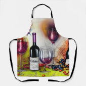 Colorful Digital Art bij wijnproeven Schort (Voorkant)