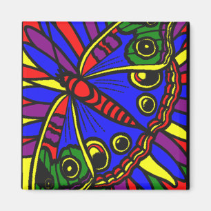 Colorful Digital Art Butterfly Magnet Magneet