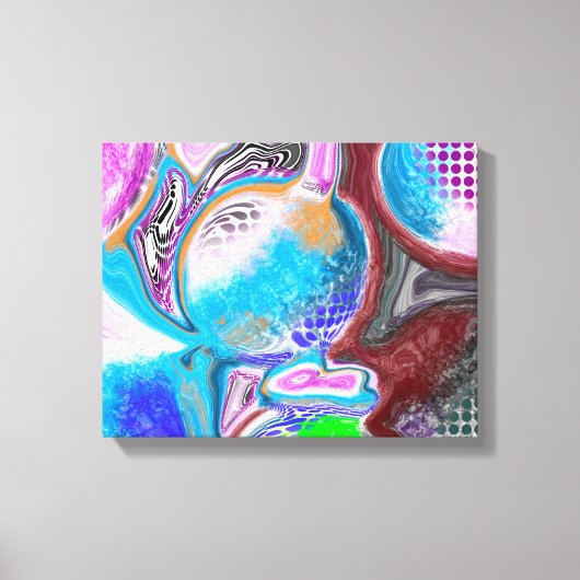 Colorful Digital Modern Abstracte Art Canvas Afdruk (Voorkant)