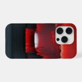 Colorful Digital Sunset Glitch iPhone Hoesje (Achterkant horizontaal)