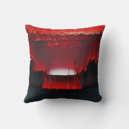 Colorful Digital Sunset Glitch Kussen