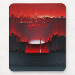 Colorful Digital Sunset Glitch Muismat