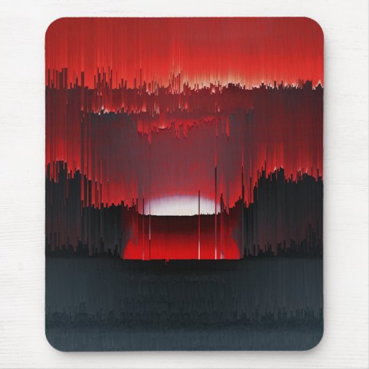 Colorful Digital Sunset Glitch Muismat (Voorkant)