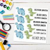 Colorful Dinosaur illustrations autocollants avec