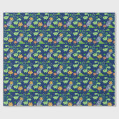 Colorful Dinosaur Pattern Cadeaupapier (Vlak)
