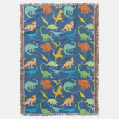 Colorful Dinosaur Pattern Deken (Voorkant Verticaal)