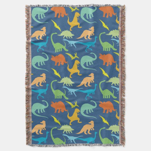 Colorful Dinosaur Pattern Deken (Voorkant Verticaal)