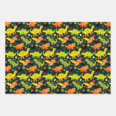 Colorful Dinosaur Pattern Inpakpapier Vel (Voorkant)