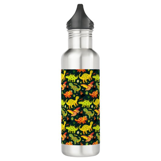 Colorful Dinosaur Pattern Waterfles (Links)