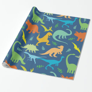 Colorful Dinosaurs Cadeaupapier