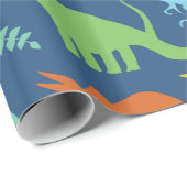 Colorful Dinosaurs Cadeaupapier (Rol Hoek)