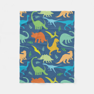 Colorful Dinosaurs Fleece Deken