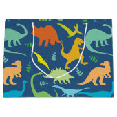 Colorful Dinosaurs Groot Cadeauzakje (Voorkant)