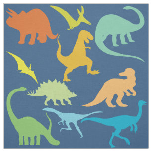 Colorful Dinosaurs Stof