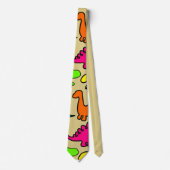 Colorful Dinosaurs Stropdas (Voorkant)