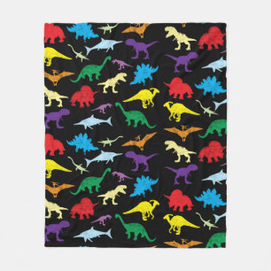 Colorful Dinosaurs Waterverf Kinder Patroon Fleece Deken