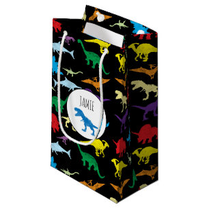 Colorful Dinosaurs Waterverf Kinder Patroon Klein Cadeauzakje