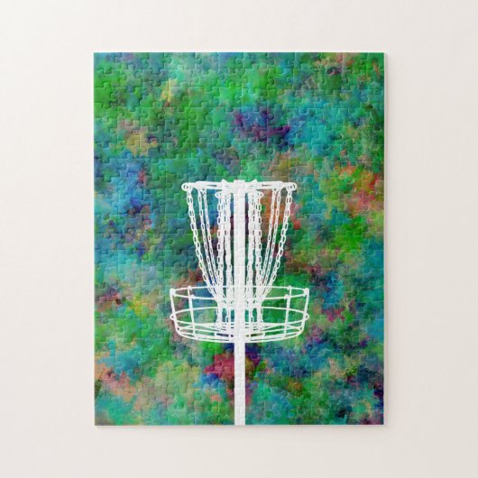 Colorful Disk Golf Basket Legpuzzel (Verticaal)