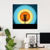 Colorful Disk Golf Basket Poster (Thuiskantoor)