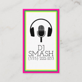 Colorful DJ Musician Music Studio Card Visitekaartje
