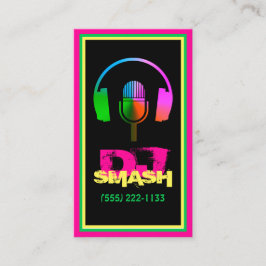 Colorful DJ Musician Music Studio Card Visitekaartje