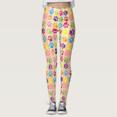 Colorful Dog en Cat Paw Legging (Voorkant)