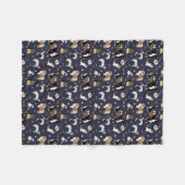 Colorful Dog Pattern Fleece Deken (Voorkant (Horizontaal))