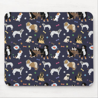 Colorful Dog Pattern Muismat