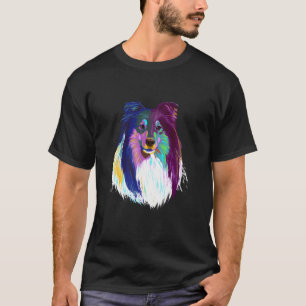 Colorful Dog Rough Collie T-shirt