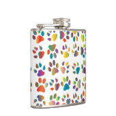 Colorful Doggie Paws Flask Heupfles (Rechts)
