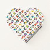 Colorful Doggie Paws Notitieboek (Achterkant)