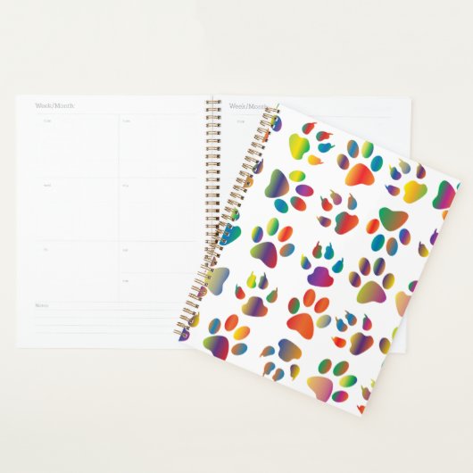 Colorful Doggie Paws Planner (Display)
