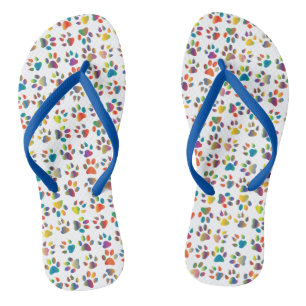 Colorful Doggie Paws Teenslippers