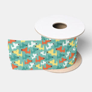 Colorful Dogs Ribbon Lint