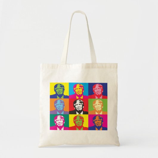 Colorful Donald Trump Canvas tas (Voorkant)