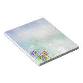 Colorful Doodle Flower Trio Notitieblok (Schuin)