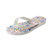 🌈 Colorful Doodle Pattern Flip Flops (Schuin)