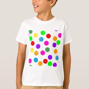 colorful_dots_on_white t-shirt