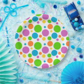 Colorful Dots Pattern Papieren Bordje (Feest)