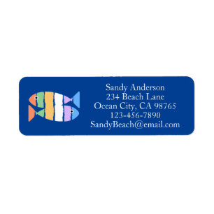 Colorful Double Fish-ontwerp Etiket