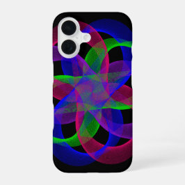 Colorful Double Loop Mesh Geometric iPhone 16 Case Hoesje