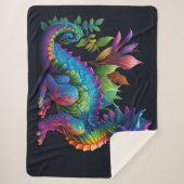 Colorful Dragon Sherpa Deken (Voorkant)