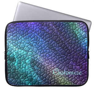 Colorful Dragon Skin Mosaic Tegels laptophoes Laptop Sleeve
