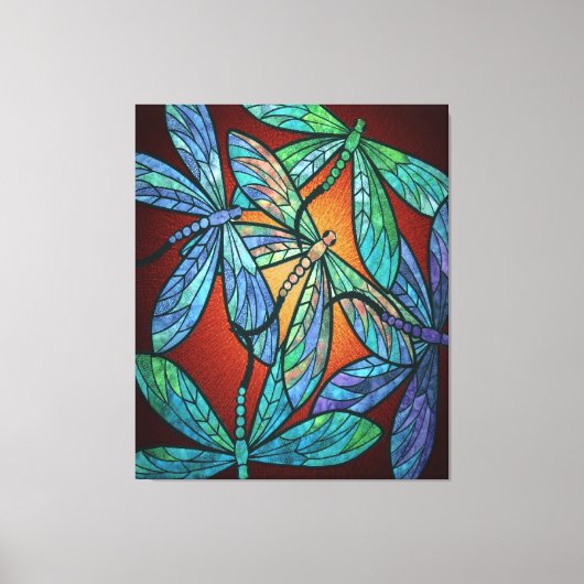 Colorful Dragonfly Lover Canvas Afdruk (Voorkant)